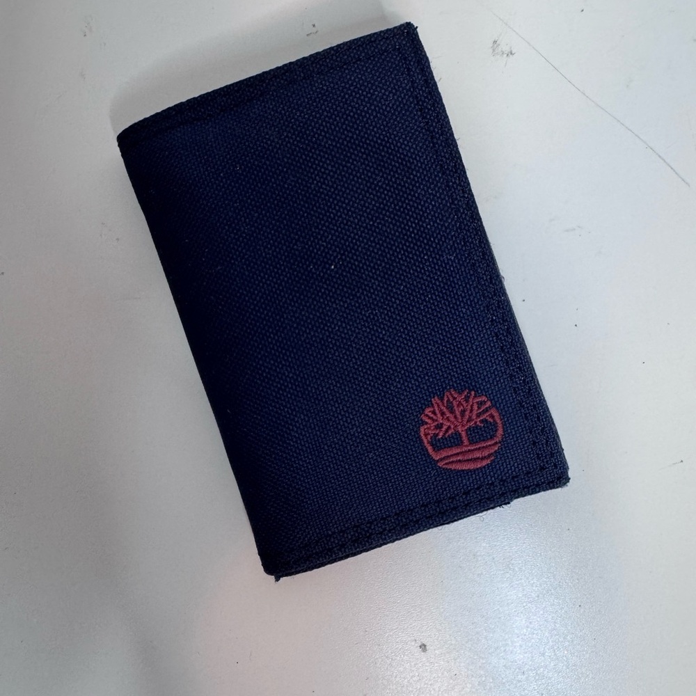 Timberland Men's Nylon Trifold Wallet, Navy Blue